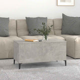 Coffee Table Concrete Grey 90x44.5x45 cm Engineered Wood - Side View