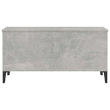 Coffee Table Concrete Grey 90x44.5x45 cm Engineered Wood - Close-Up Angle