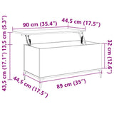 Coffee Table Concrete Grey 90x44.5x45 cm Engineered Wood