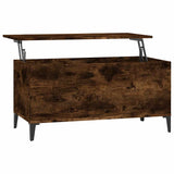 Coffee Table Smoked Oak 90x44.5x45 cm Engineered Wood - Front View