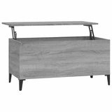 Coffee Table Grey Sonoma 90x44.5x45 cm Engineered Wood - Front View
