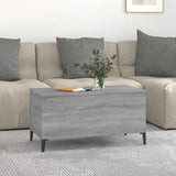 Coffee Table Grey Sonoma 90x44.5x45 cm Engineered Wood - Side View