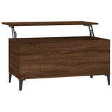 Coffee Table Brown Oak 90x44.5x45 cm Engineered Wood - Front View