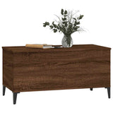 Coffee Table Brown Oak 90x44.5x45 cm Engineered Wood - Close-Up Angle