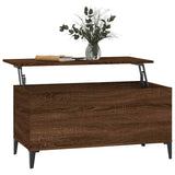 Coffee Table Brown Oak 90x44.5x45 cm Engineered Wood - Low Angle