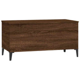 Coffee Table Brown Oak 90x44.5x45 cm Engineered Wood - Top-Down View