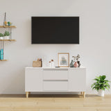 TV Cabinet White 102x44.5x50 cm Engineered Wood - Side View