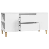 TV Cabinet White 102x44.5x50 cm Engineered Wood - Rear View