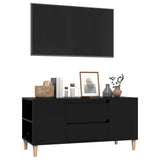 TV Cabinet Black 102x44.5x50 cm Engineered Wood - Top-Down View