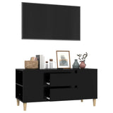 TV Cabinet Black 102x44.5x50 cm Engineered Wood - 45-Degree Angle