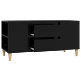 TV Cabinet Black 102x44.5x50 cm Engineered Wood - Rear View
