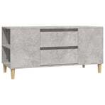 TV Cabinet Concrete Grey 102x44.5x50 cm Engineered Wood