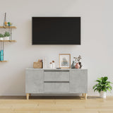 TV Cabinet Concrete Grey 102x44.5x50 cm Engineered Wood - Side View