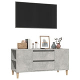 TV Cabinet Concrete Grey 102x44.5x50 cm Engineered Wood - Top-Down View