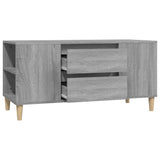 TV Cabinet Grey Sonoma 102x44.5x50 cm Engineered Wood - Rear View
