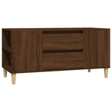 TV Cabinet Brown Oak 102x44.5x50 cm Engineered Wood - Front View