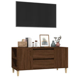 TV Cabinet Brown Oak 102x44.5x50 cm Engineered Wood - Top-Down View