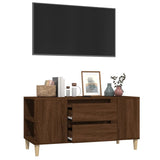 TV Cabinet Brown Oak 102x44.5x50 cm Engineered Wood - 45-Degree Angle