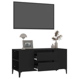 TV Cabinet Black 102x44.5x50 cm Engineered Wood - 45-Degree Angle