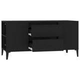 TV Cabinet Black 102x44.5x50 cm Engineered Wood - Close-Up Angle