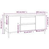 TV Cabinet Black 102x44.5x50 cm Engineered Wood - Extra Image
