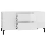 TV Cabinet High Gloss White 102x44.5x50 cm Engineered Wood - Close-Up Angle