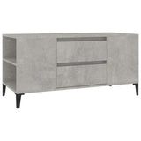 TV Cabinet Concrete Grey 102x44.5x50 cm Engineered Wood - Front View