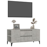 TV Cabinet Concrete Grey 102x44.5x50 cm Engineered Wood - Top-Down View