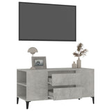 TV Cabinet Concrete Grey 102x44.5x50 cm Engineered Wood - 45-Degree Angle