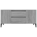 TV Cabinet Grey Sonoma 102x44.5x50 cm Engineered Wood - Rear View