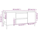 TV Cabinet Grey Sonoma 102x44.5x50 cm Engineered Wood - Extra Image