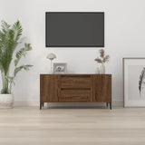 TV Cabinet Brown Oak 102x44.5x50 cm Engineered Wood - Side View