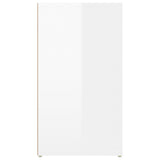 Sideboard High Gloss White 100x33x59.5 cm Engineered Wood - Close-Up Angle
