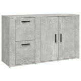 Sideboard Concrete Grey 100x33x59.5 cm Engineered Wood - Front View