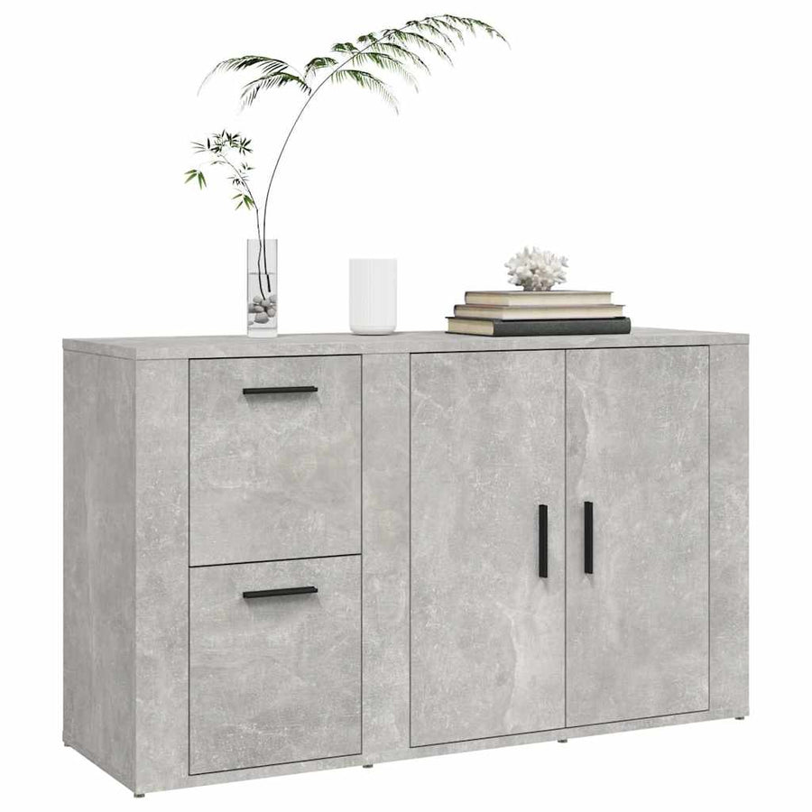 Sideboard Concrete Grey 100x33x59.5 cm Engineered Wood
