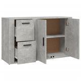 Sideboard Concrete Grey 100x33x59.5 cm Engineered Wood - Low Angle