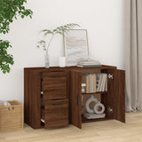 Sideboard Brown Oak 100x33x59.5 cm Engineered Wood - Side View