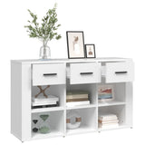 Sideboard White 100x30x59.5 cm Engineered Wood - 45-Degree Angle