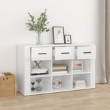 Sideboard High Gloss White 100x30x59.5 cm Engineered Wood - Side View