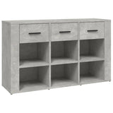 Sideboard Concrete Grey 100x30x59.5 cm Engineered Wood - Front View