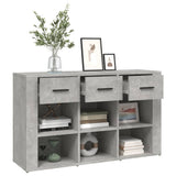 Sideboard Concrete Grey 100x30x59.5 cm Engineered Wood - 45-Degree Angle