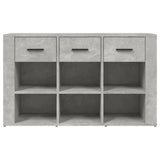 Sideboard Concrete Grey 100x30x59.5 cm Engineered Wood - Rear View