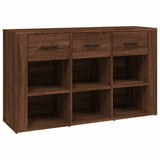 Sideboard Brown Oak 100x30x59.5 cm Engineered Wood - Front View