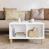 Coffee Table White 60x50x36.5 cm Engineered Wood - Side View