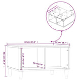 Coffee Table Black 60x50x36.5 cm Engineered Wood - Low Angle