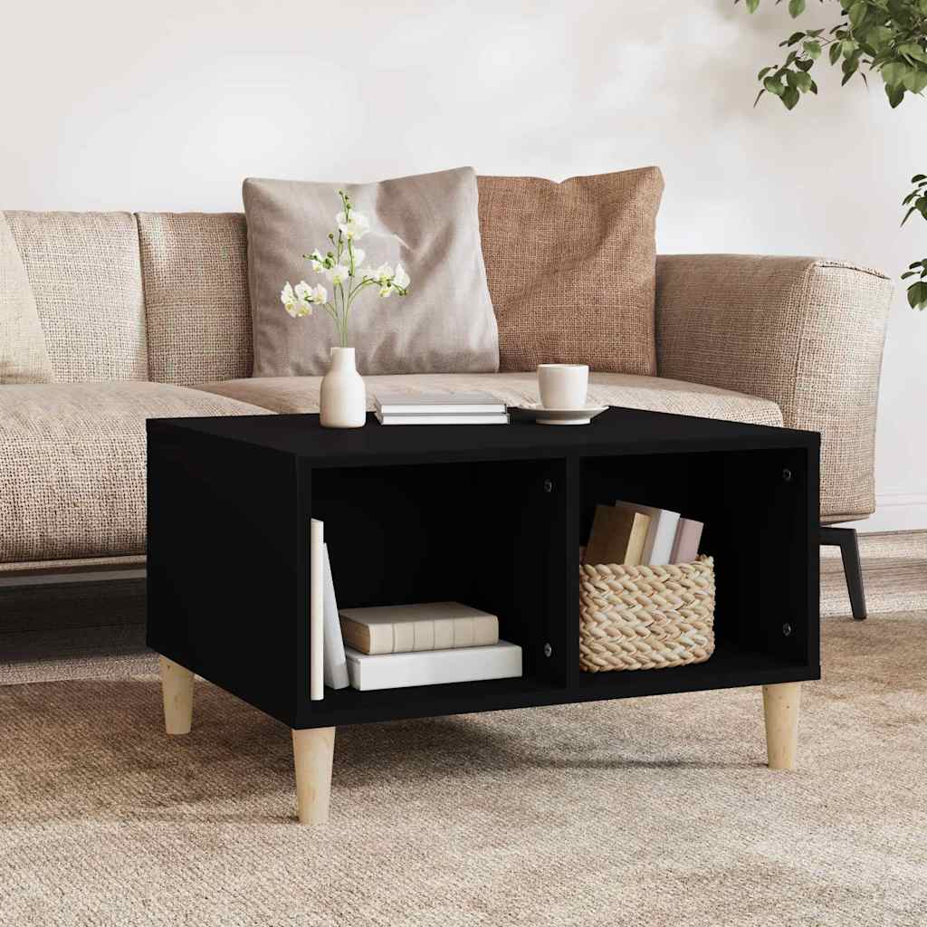 Coffee Table Black 60x50x36.5 cm Engineered Wood