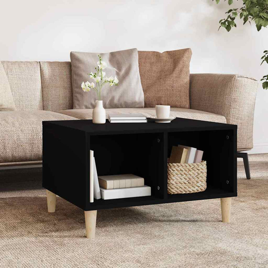 Coffee Table Black 60x50x36.5 cm Engineered Wood