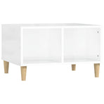 Coffee Table High Gloss White 60x50x36.5 cm Engineered Wood