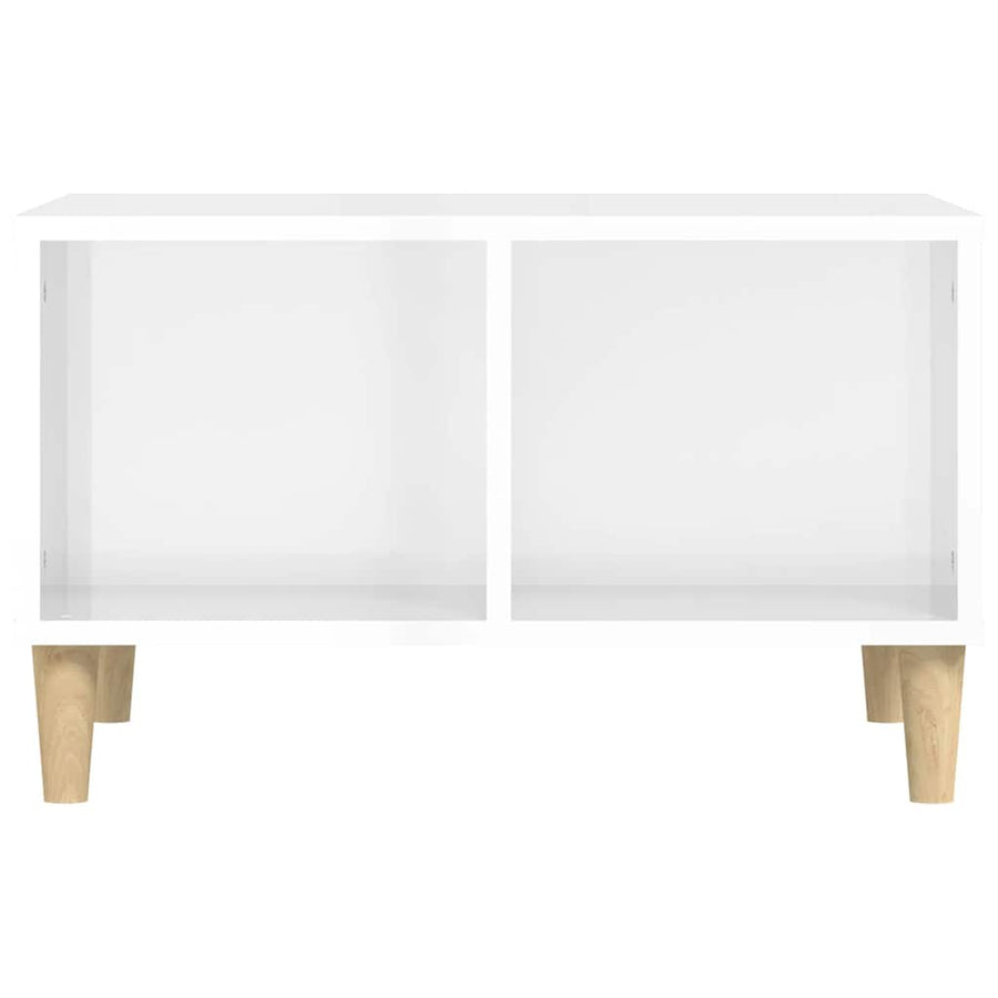 Coffee Table High Gloss White 60x50x36.5 cm Engineered Wood