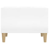 Coffee Table High Gloss White 60x50x36.5 cm Engineered Wood - Rear View